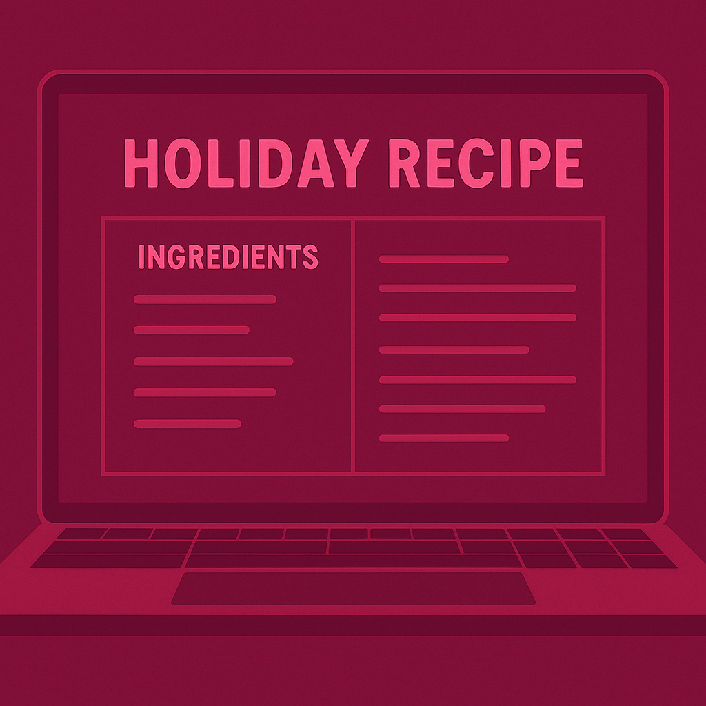 Holiday Recipe Template (Word)