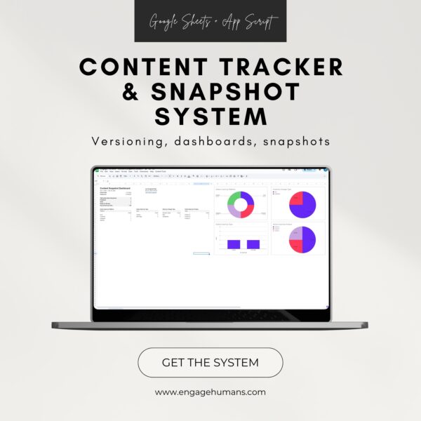 content tracker and snapshot system
